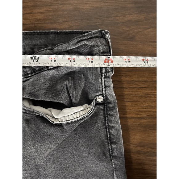 Vintage 90s Levi's Jeans 514 34x34 Regular Straight Leg Fit Jet Black Wash Denim - Picture 8 of 13